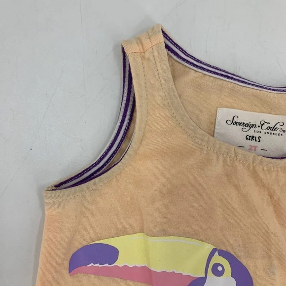 Sovereign Code Girl's Twyla Toucan-Print Ruffle Tank‎ Top Size 2T NWT - Picture 4 of 9